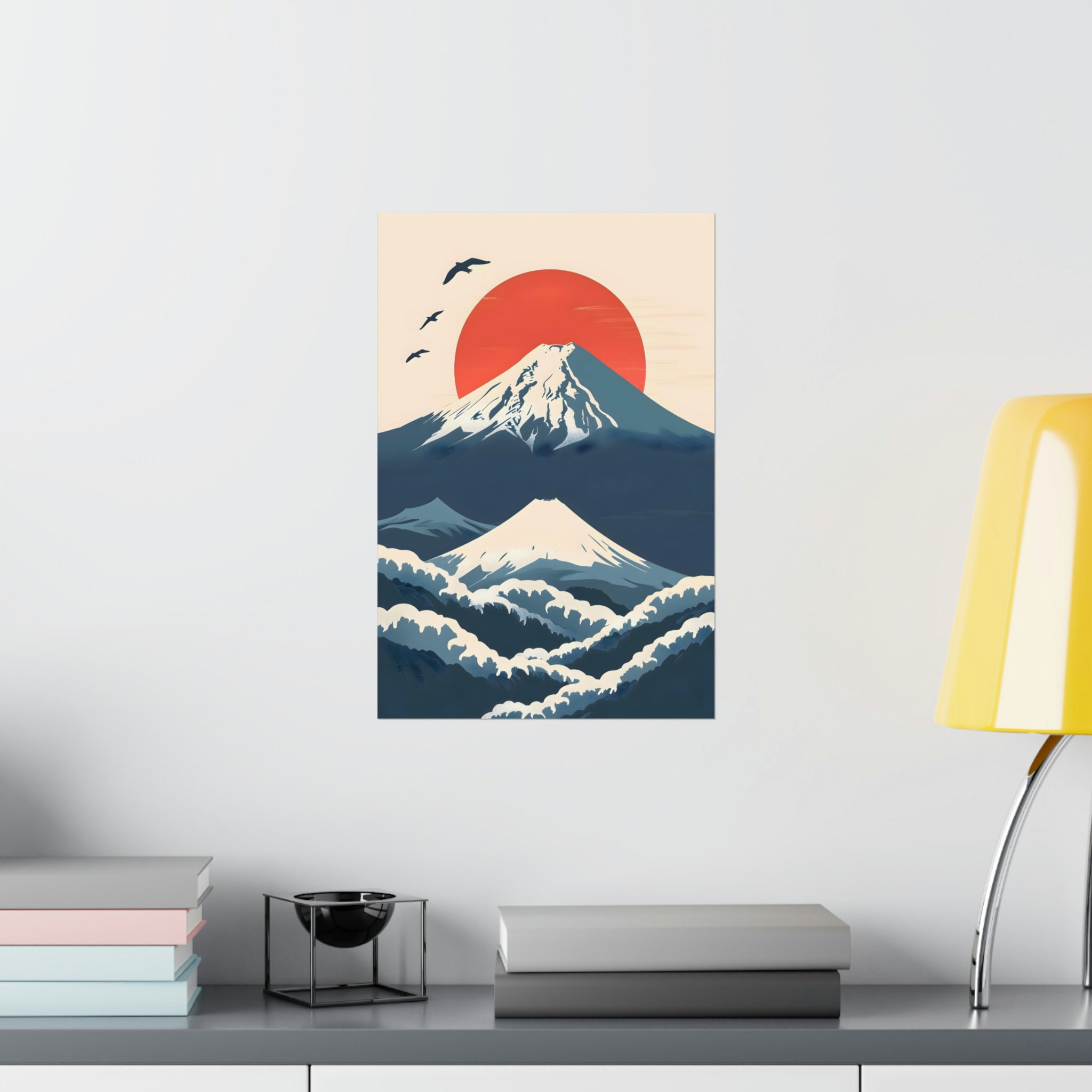 Mount Fuji Poster 1, Japandi Wall Art Japanese Print Mystical Mountain ...