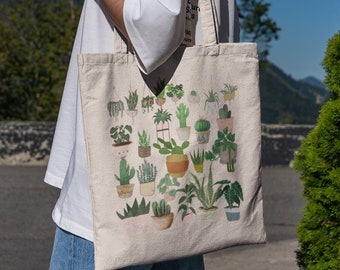 Plant Tote Bag, Plant Lady Bag, Plant Gift, Plant Lover Gift, Plant ...