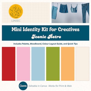 Mini Brand Kit for Canva – Retro Color Palette + Moodboard | Visual Starter Pack