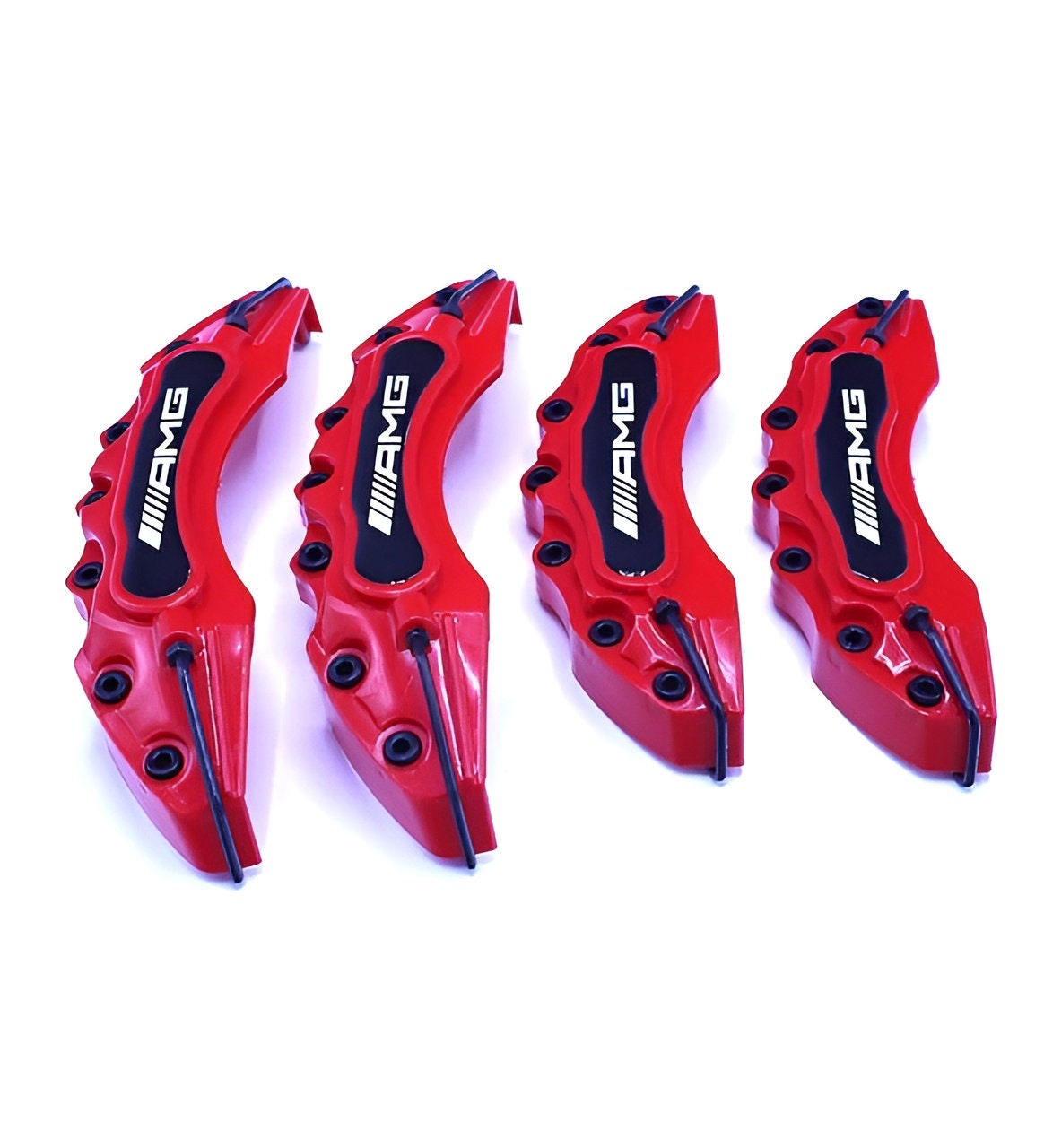4PC Brake Caliper Covers Mercedes AMG Red / Mercedes Accessories / Car