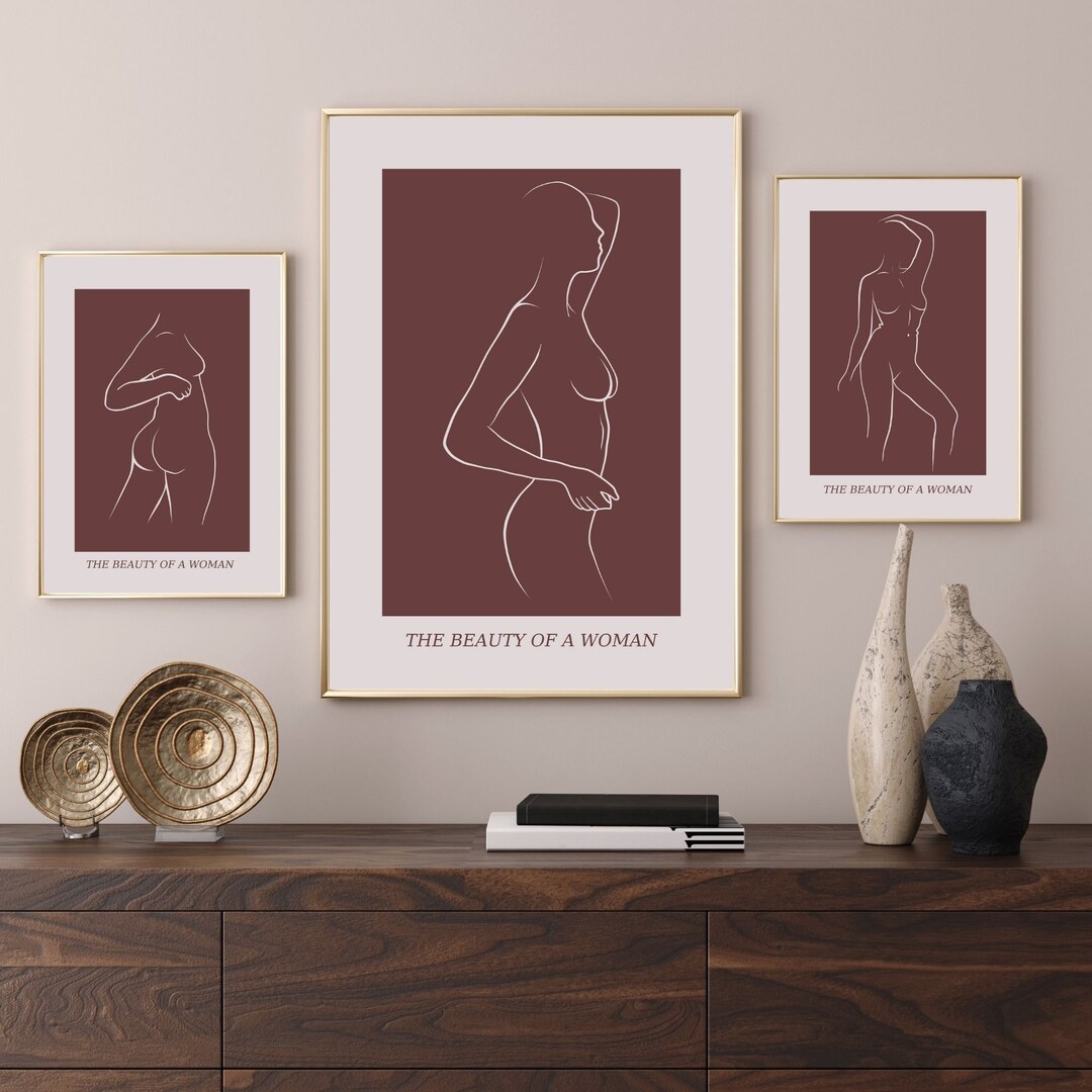 Naked Woman Wall Art woman Body Wall Art Woman Body Line Art Female