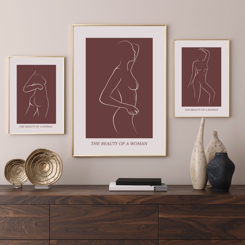 Naked Woman Wall Art woman Body Wall Art Woman Body Line Art Female