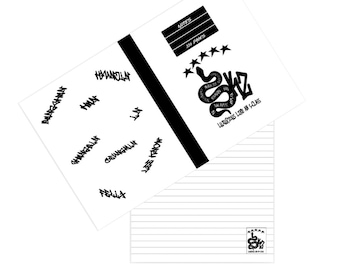 Ein von Straykids inspiriertes Notizbuch, linierte Seiten, 110 Seiten, 19,5 x 24,2 cm