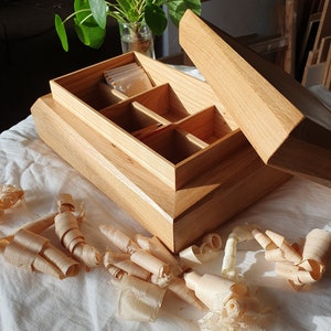 Box &quot;Cube&quot; handmade, tea box, unique piece, gift, wooden object, Waldorf, Christmas