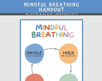 Mindful Breathing Poster: Calming Corner Decor (Digital Download)
