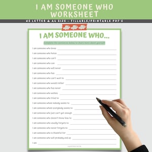 Self-Esteem Fillable Worksheet, Forgiving Myself, Self-Esteem Worksheet, Therapy Worksheets, Self-Confidence Activity