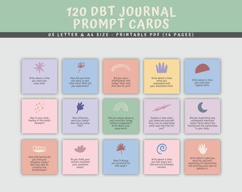 DBT Journal Prompts, Emotional Regulation, Mindfulness, Distress Tolerance & Interpersonal Effectiveness Questions, DBT Skills