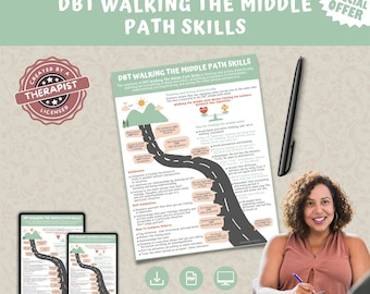Hand-out dbt Walking The Middle Path: poster therapiecounseling (pdf-download)
