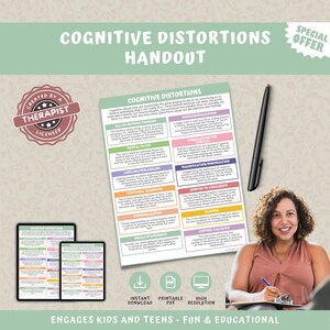Hand-out Cognitieve Vervormingen, Hulpmiddelen voor therapeuten, Therapiebegeleiding Dialectische gedragstherapie - voor kinderen, tieners, volwassenen
