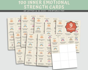 Emotional Strength Flashcards: Mental Health & Resilience (Digital Download)