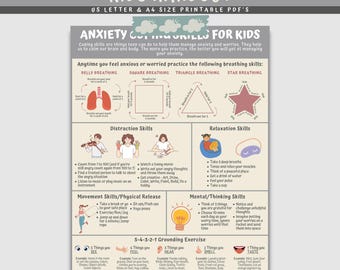 Materiale informativo per bambini sulle strategie di gestione dell'ansia: tecniche di rilassamento (download digitale)