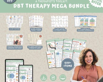 DBT-Fähigkeiten Arbeitsblatt-Bundle: Emotionale Regulierung, Journal Prompts (PDF Download)