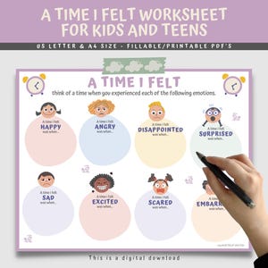 Gefühle Arbeitsblatt für Kinder & Jugendliche: Handout Emotionsregulierungstherapie (Digitaler Download)