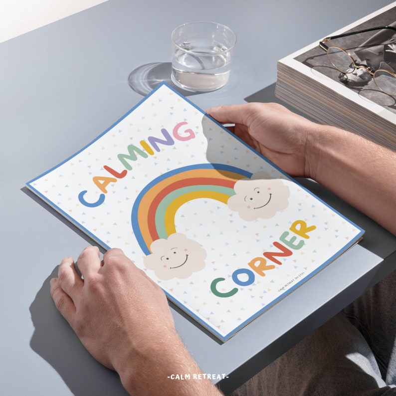 Calming Corner Poster: Rainbow Classroom Decor (digital Download) - Etsy