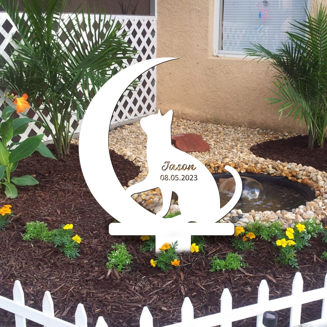 Custom Cat Garden Decor. Garden Stake Art Metal Cat Yard Art Etsy