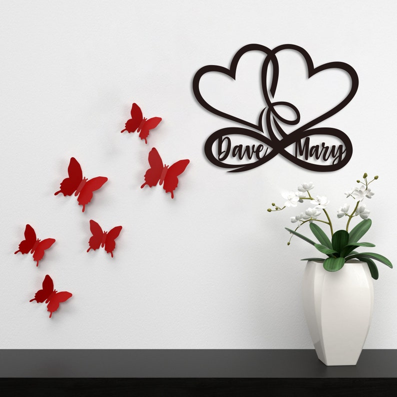Custom Metal Valentine's Day Wall Decor, Anniversaries Gift, Custom