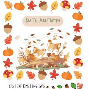 Cute fall svg| Hello fall svg | Aesthetic svg |Autumn svg bundles | Autumn element | fall leaves clipart| Retro fall svg