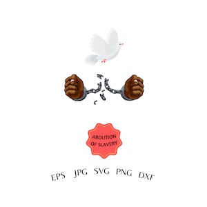 Abolición de la esclavitud/ libertad de esclavitud/ derechos humanos svg/ no esclavitud /comercio de esclavos/ libertad en cadena brokrn