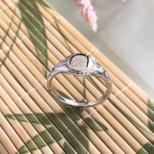 Anillo de sello vintage - Anillo de sello con letra grabada - Anillo personalizado - Anillo vintage con inicial - Regalo personalizado - Anillo con inicial personalizado
