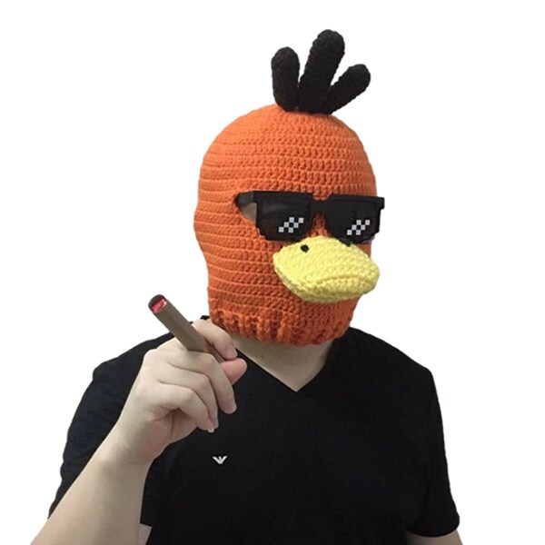 The big beaked duck mask,Plush mask,Playing pranks on masks,Funny mask,Cartoon mask,Party masks,Cosplay mask,Knitted mask