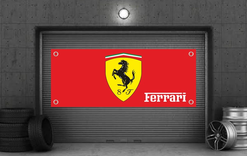 Ferrari Logo Banner Vinyl Garage Signoffice or - Etsy