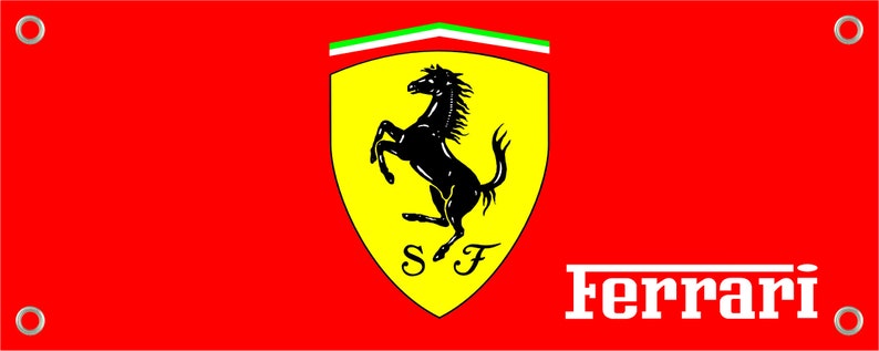 Ferrari Logo Banner Vinyl Garage Signoffice or - Etsy