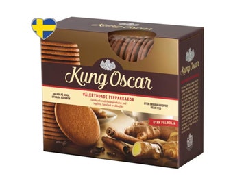 Swedish Gingerbread Cookies, Kung Oscar Pepparkakor, 300g (10.5 oz.), Swedish Food, Godis, Fika, Cookies Sweden, Swedish Christmas Gifts