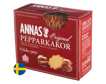 Swedish Gingerbread, Annas Pepparkakor, 300g (10.5 oz.), Cookies from Sweden, Swedish Christmas Gifts