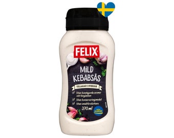 Sauce kebab douce, Felix Kebabsås suédois, Condiments scandinaves, Cuisine suédoise, Fabriqué en Suède, 370 ml (12,5 Oz)