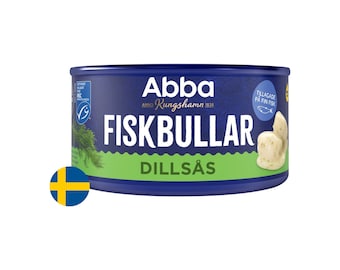 Fish balls in Dill Sauce, Fiskbullar i Dillsås, Swedish Fish, Abba 375g(13.2 oz), Canned fish balls, Swedish Food, Sweden, Scandinavian Food