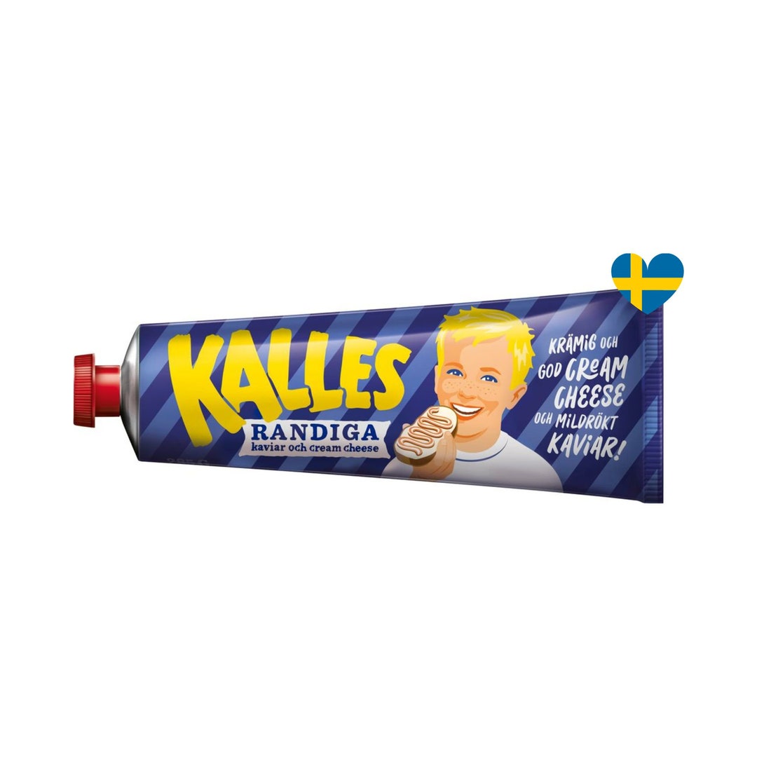 Kalles Kaviar Randiga, Cod Roe Cheese Spread, Swedish Food, Scandinavian, Caviar in Tube 285g 10