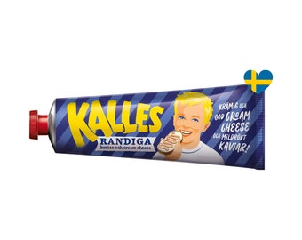 Caviar and Cream Cheese - Kalles Kaviar Randiga, Cod Roe Spread in Tube 285g (10 Oz.) - Swedish Scandinavian Delight