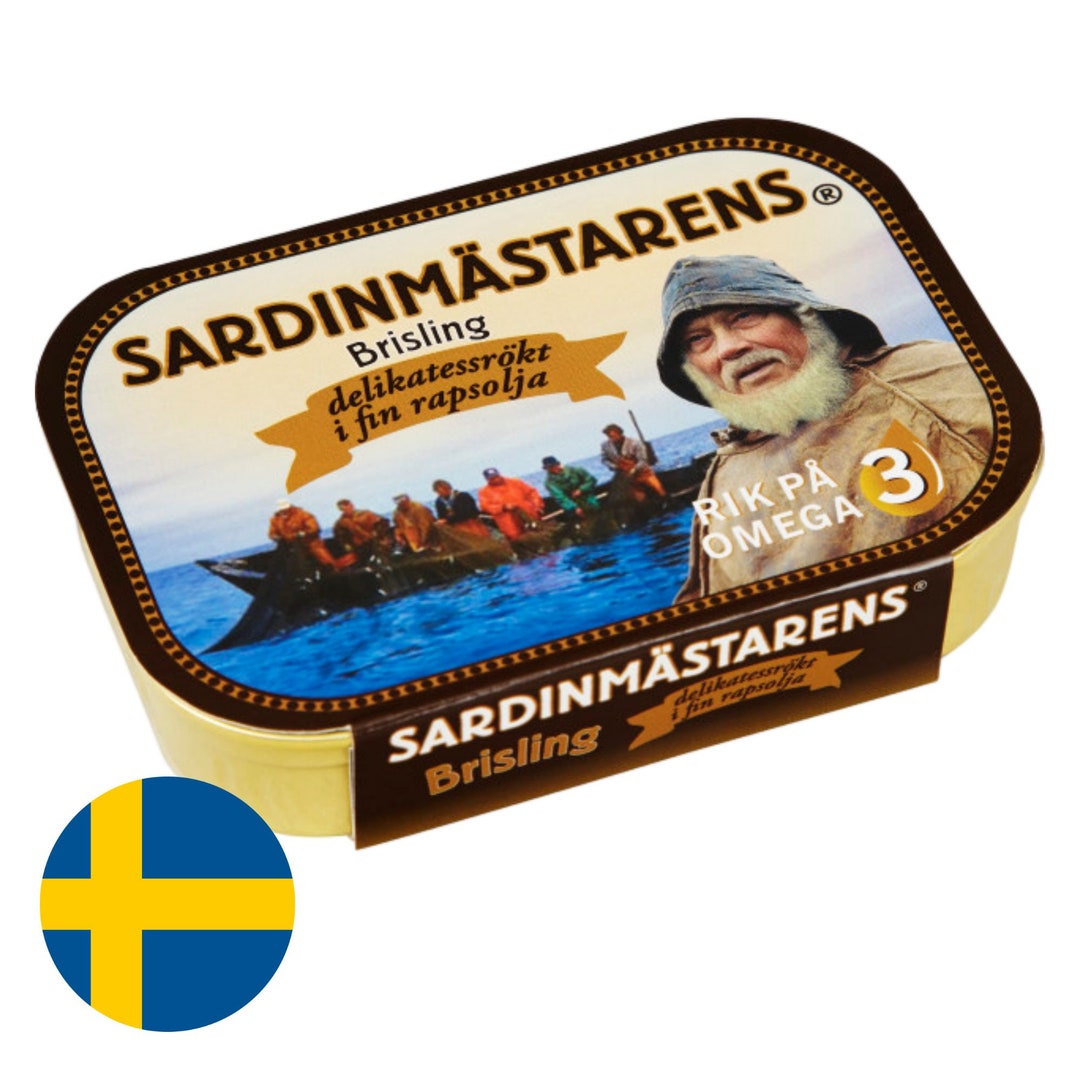 Swedish Delicacy Canned Fish, Smoked Brisling Sardines, Sardiner