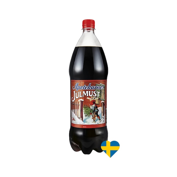 Swedish Christmas Soda Drink Julmust, Classic Swedish Christmas Beverage, Scandinavian Soft Drinks, Sweden, 330ml (11.1 Oz.)