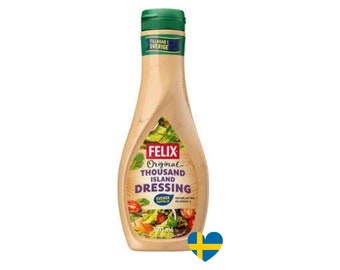 Vinaigrette suédoise des Mille-Îles, Felix, condiments scandinaves, vinaigrette suédoise, sauce, fabriquée en Suède, 370 ml (12,5 oz)