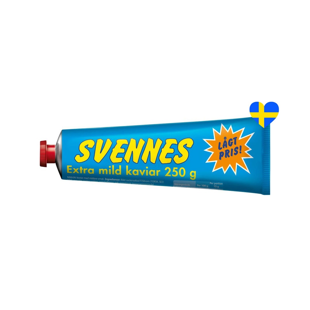 Svennes Caviar Tube Smoked Cod Roe Spread Scandinavian Etsy