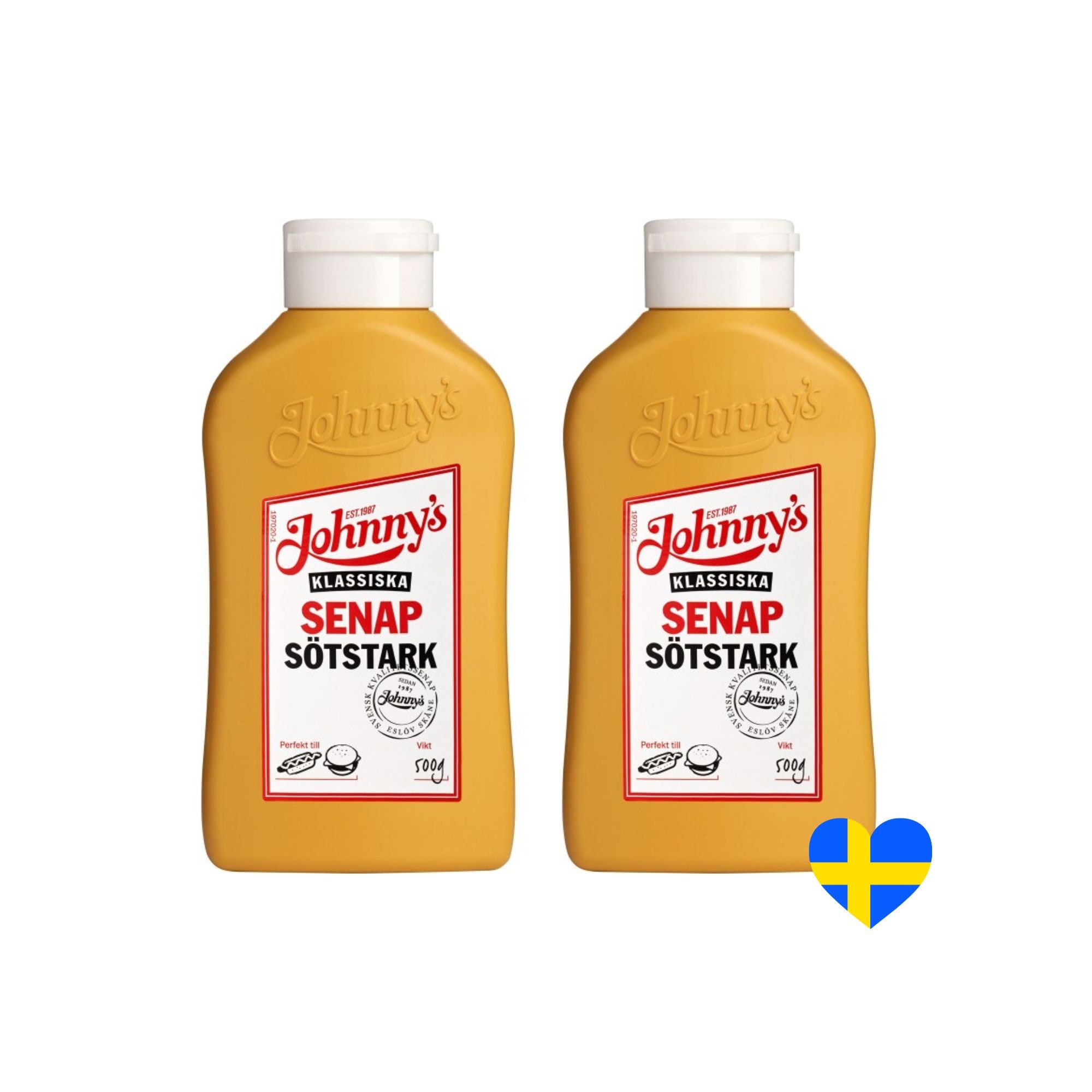2 Bottles Swedish Mustard Sötstark Senap Johnnys Etsy