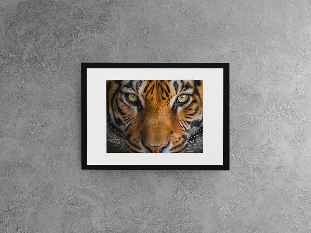 Printable Tiger Portrait Wall Art Nature Inspired Wildlife Prints Animal Lover Wall Decor