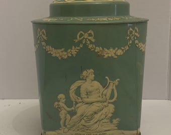 Vintage Murray Allen Regal Crown Bonbondose mit Apollo und den Musen