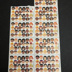 Vintage Smilemakers International Faces Mini Stickers Lot of 215