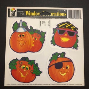 Vintage Color-Clings, inc. Kürbis Jack O Lantern Zeichen Halloween Fensterschmuck