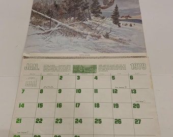 Calendario de Wick's Sports de Marshalltown, Iowa, de 1979.