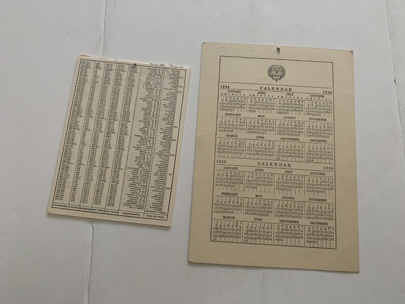 Antique 1934 Story of King Arthur School Calendar by the American Book ...
