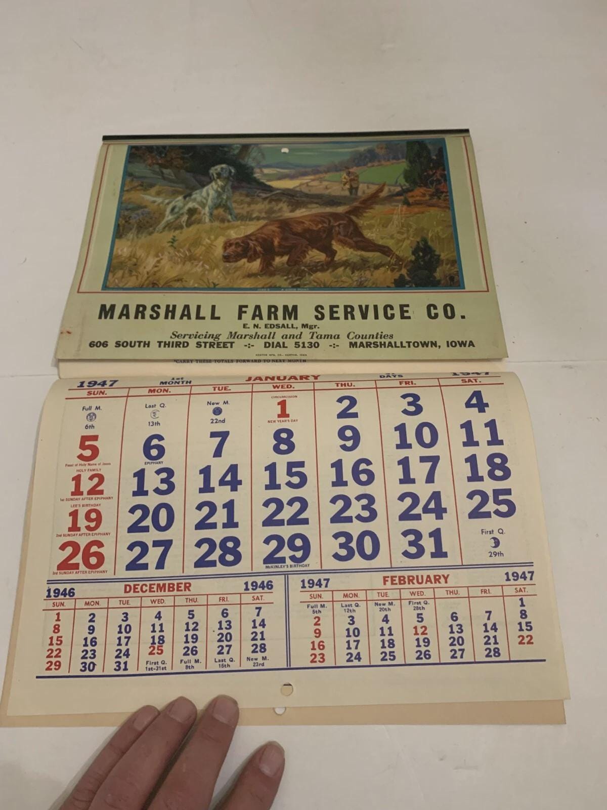 Vintage 1947 calendar - Etsy 日本