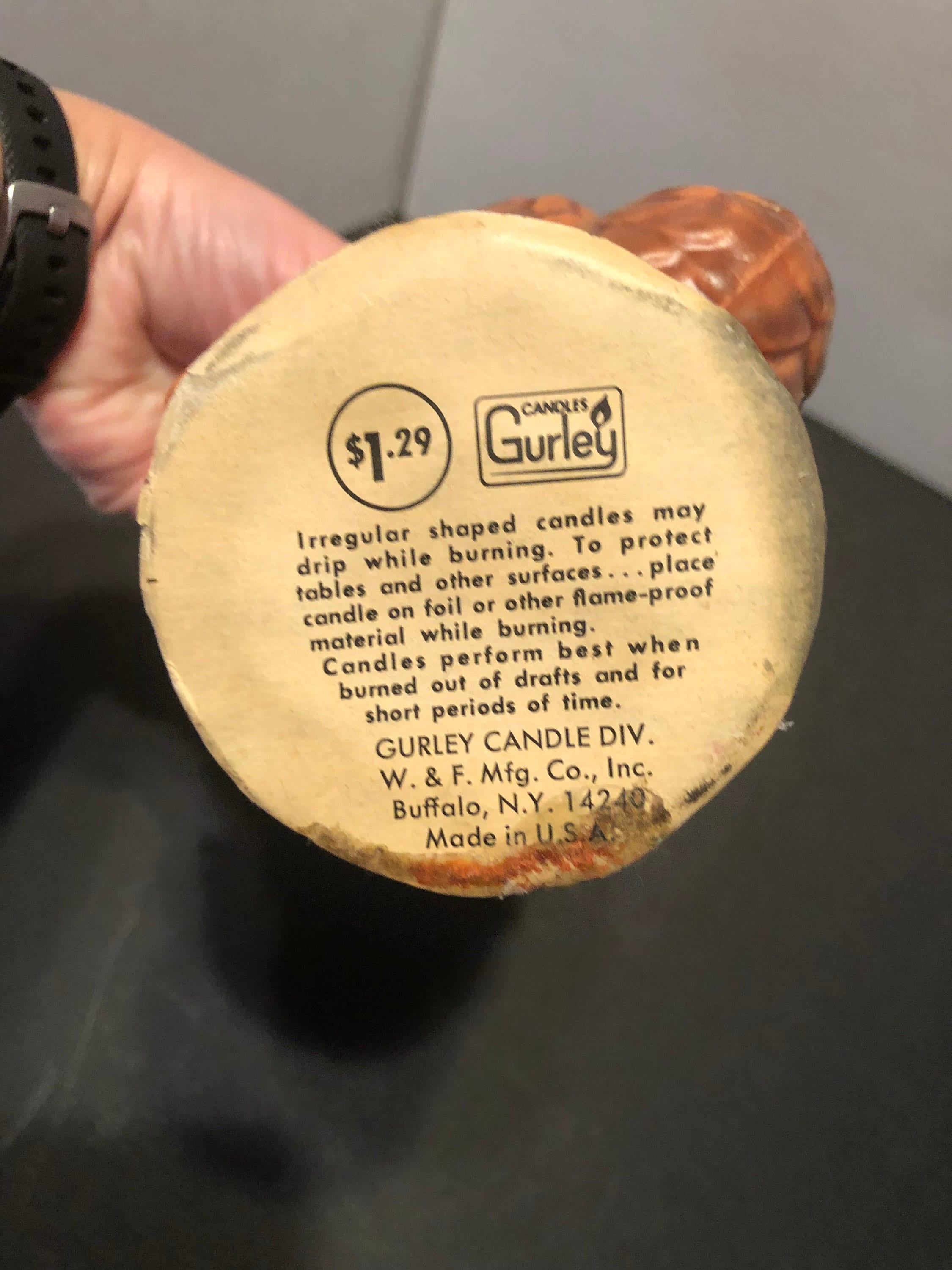 Vintage Gurley Candle Division Turkey Thanksgiving Figural Candle Never