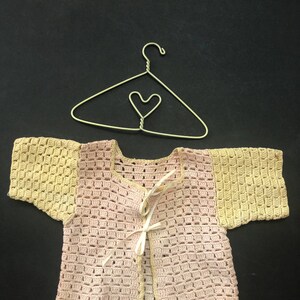 Vintage Adorable Handmade Crocheted Cardigan for Baby