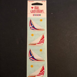 1999 Mrs. Grossman&#39;s Stickers Three Sheets Sailboat Unopened Never Used