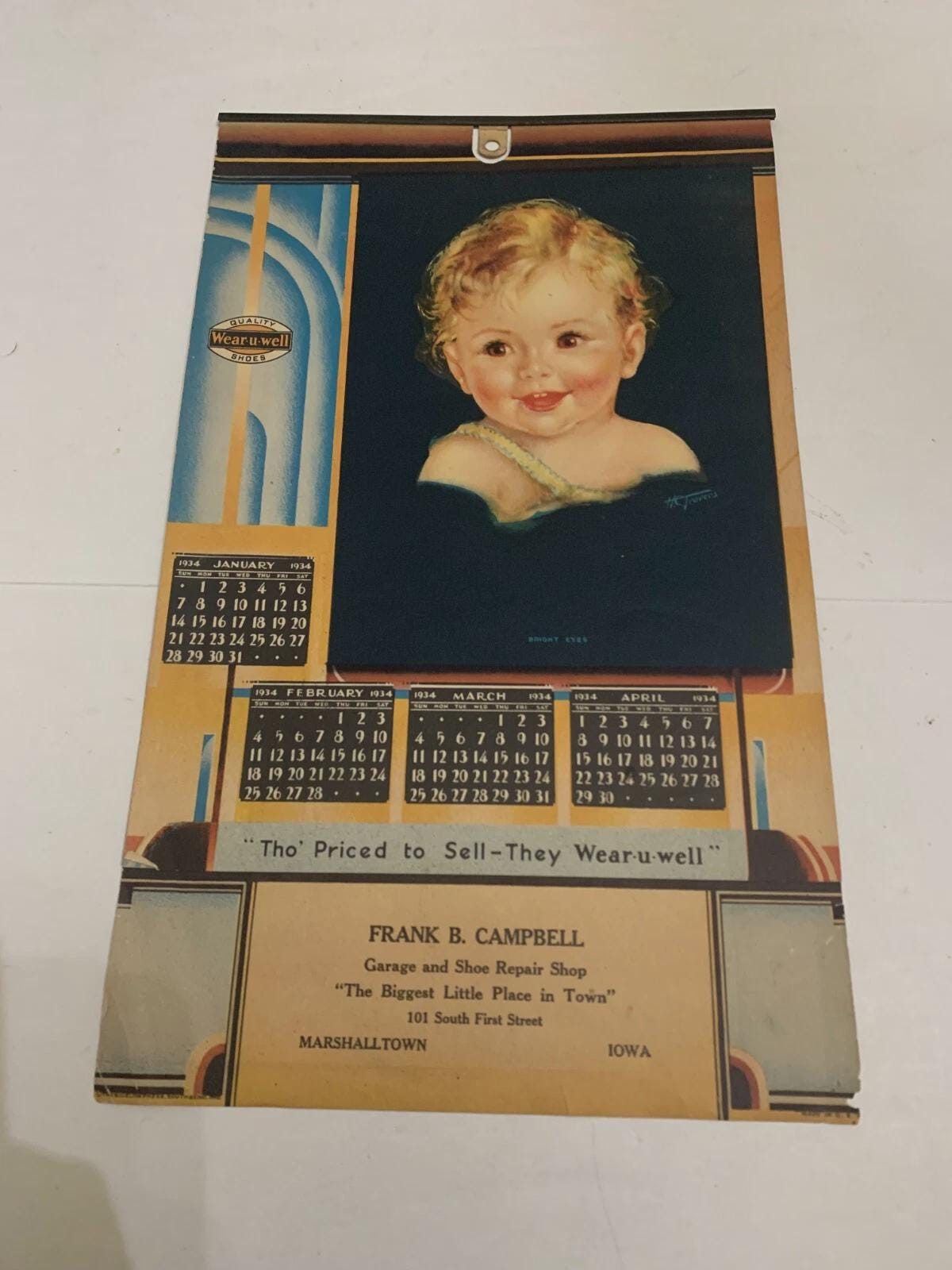 1934 Calendar - Etsy