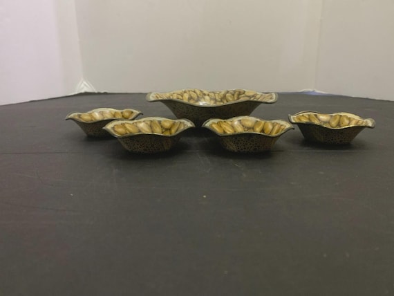 Vintage Planters Peanuts Mr Peanut Tin Nut Bowls Set of 5 - Etsy