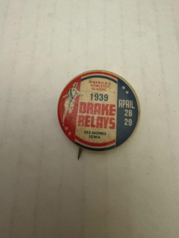 1939 Drake Relays Pinback Button